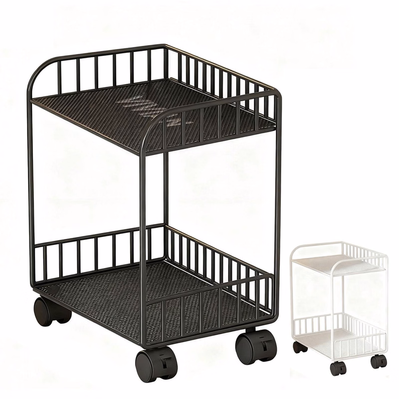 2-Tier Rolling Cart Storage Shelf