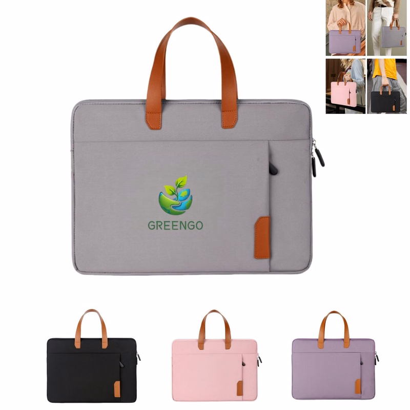 13.3 inch Padded Laptop Sleeve With PU Leather Handle