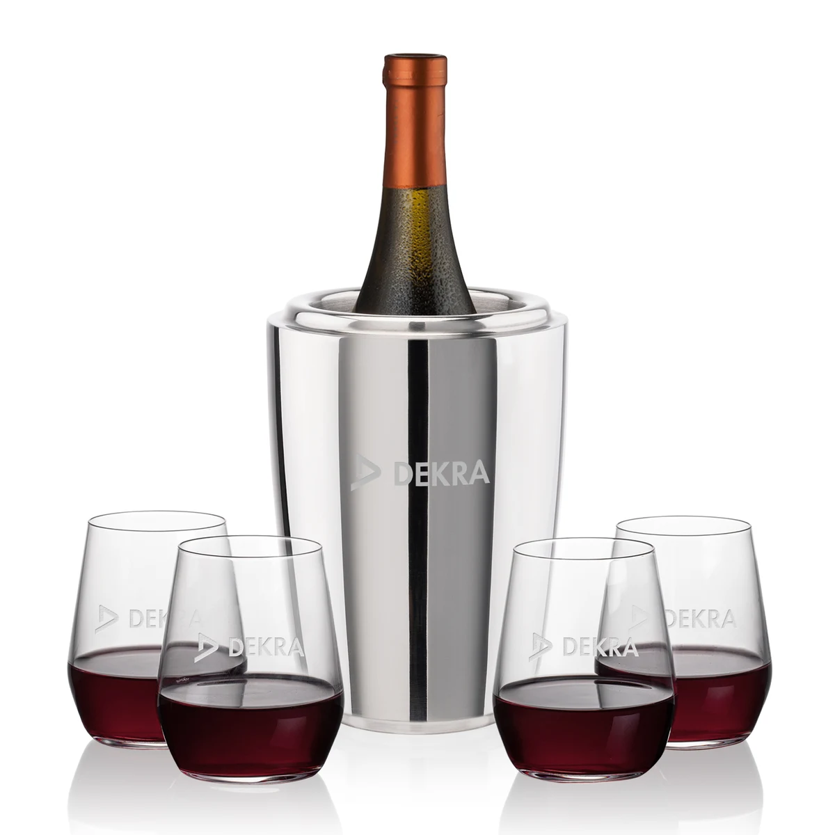 Pescara Wine Cooler & Germain Stemless Wine Set 1