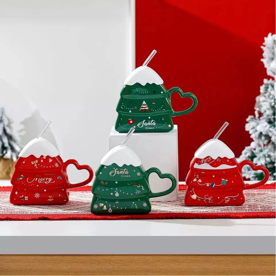 Christmas Tree Shape Ceramic Mug 1