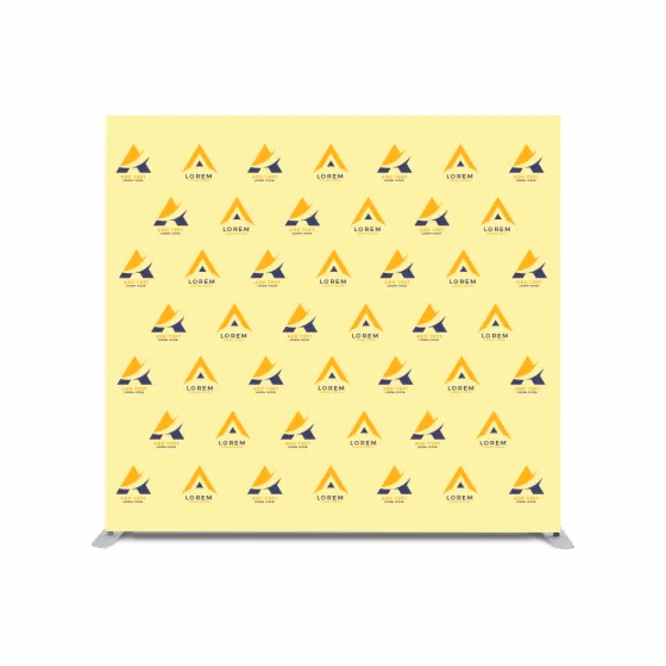 8ft x 8ft Step and Repeat Straight Pillow Case Backdrop