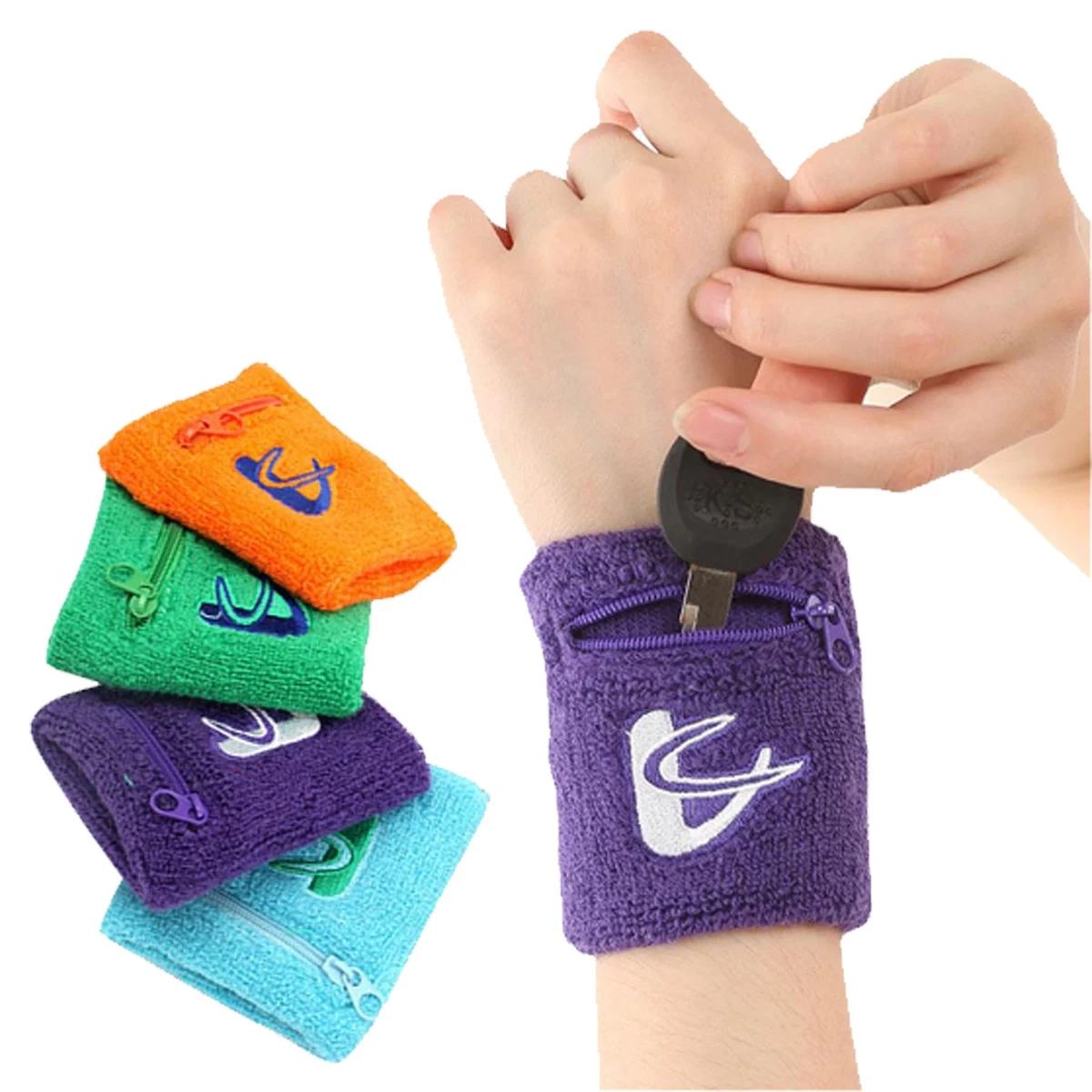Colorful Sport Wristband with Zipper 1