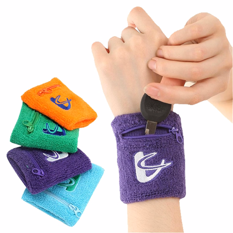 Colorful Sport Wristband with Zipper