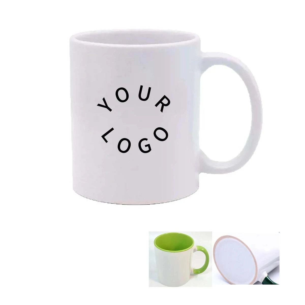 Classic White 11 Oz Ceramic Coffee Cup 1