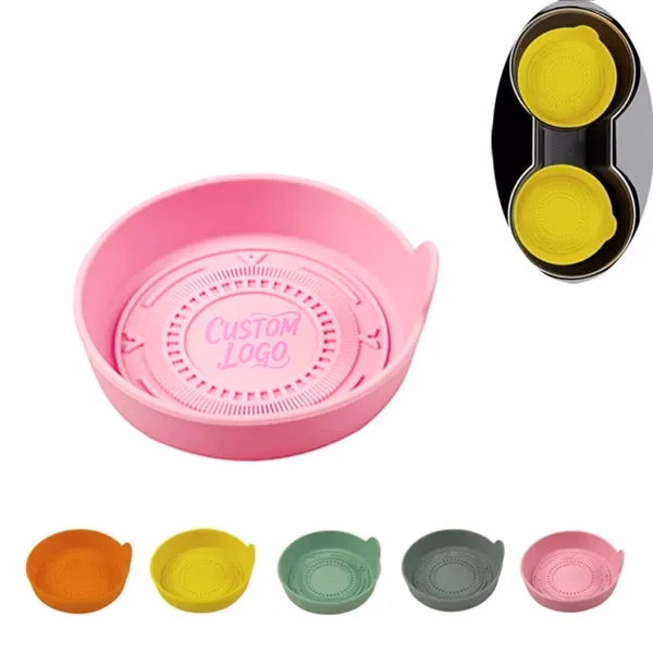 Custom Silicone Car Cup Holder Coaster Non-Slip Groove Pattern — Universal Automotive Drink Mat