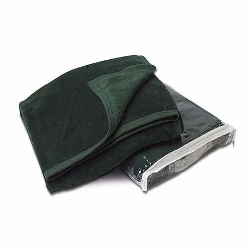 Hunter Green Coral Fleece Throw Blanket