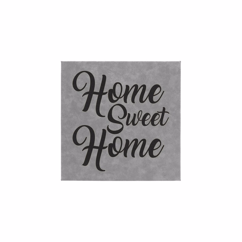 10" x 10" Gray Leatherette Wall Decor