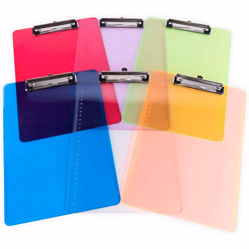 Plastic Transparent Thin Lightweight Colorful Fun Clipboard