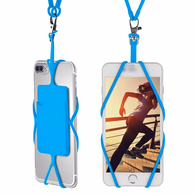Phone Strap Neck Lanyard Holder Cover with Card Slot Smart Catch