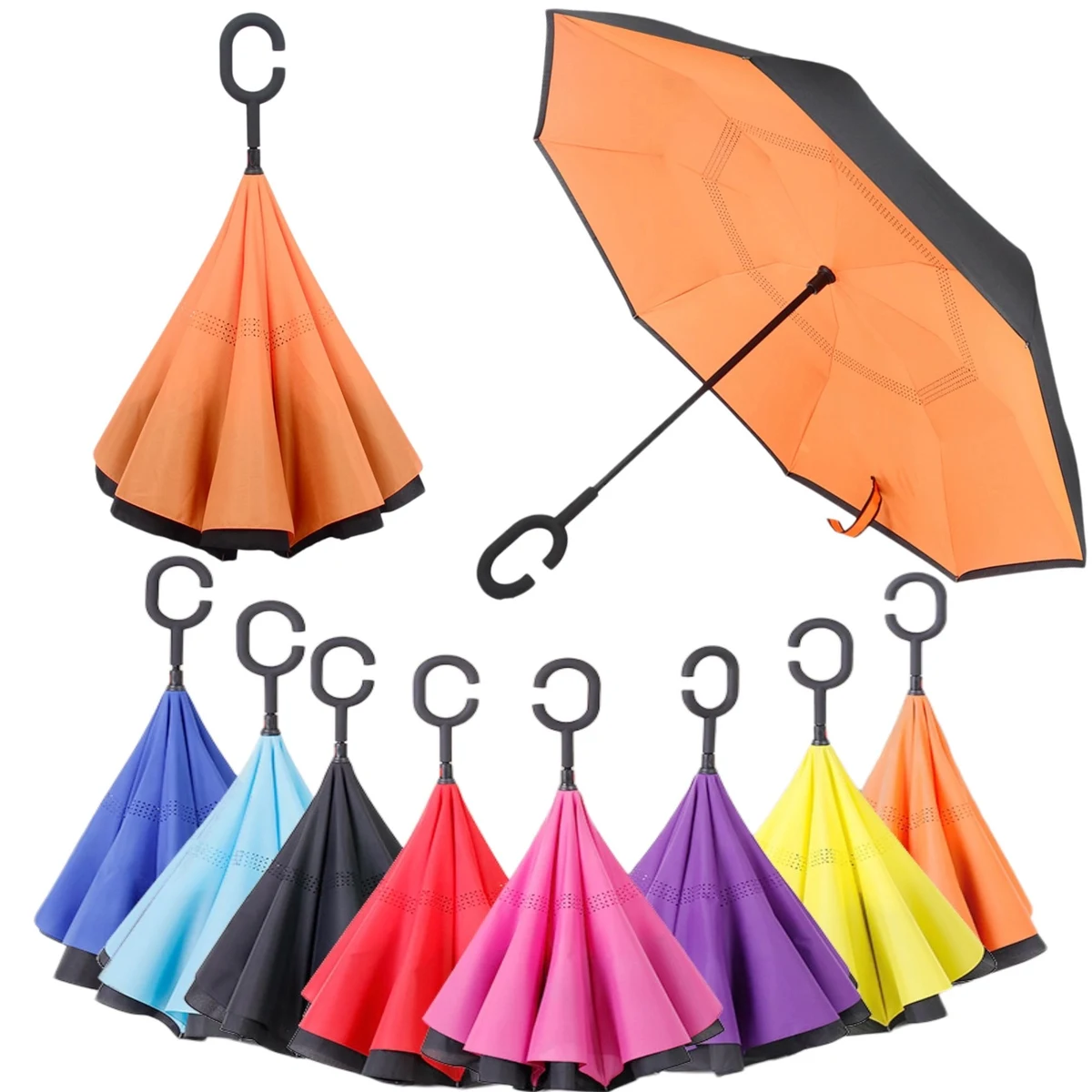 C-Shaped Non-Rust Handle Umbrella 1