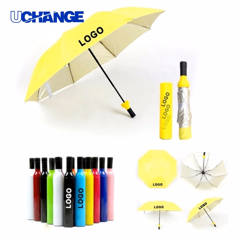 Creative Fashion Wine Bottle Folding Umbrella