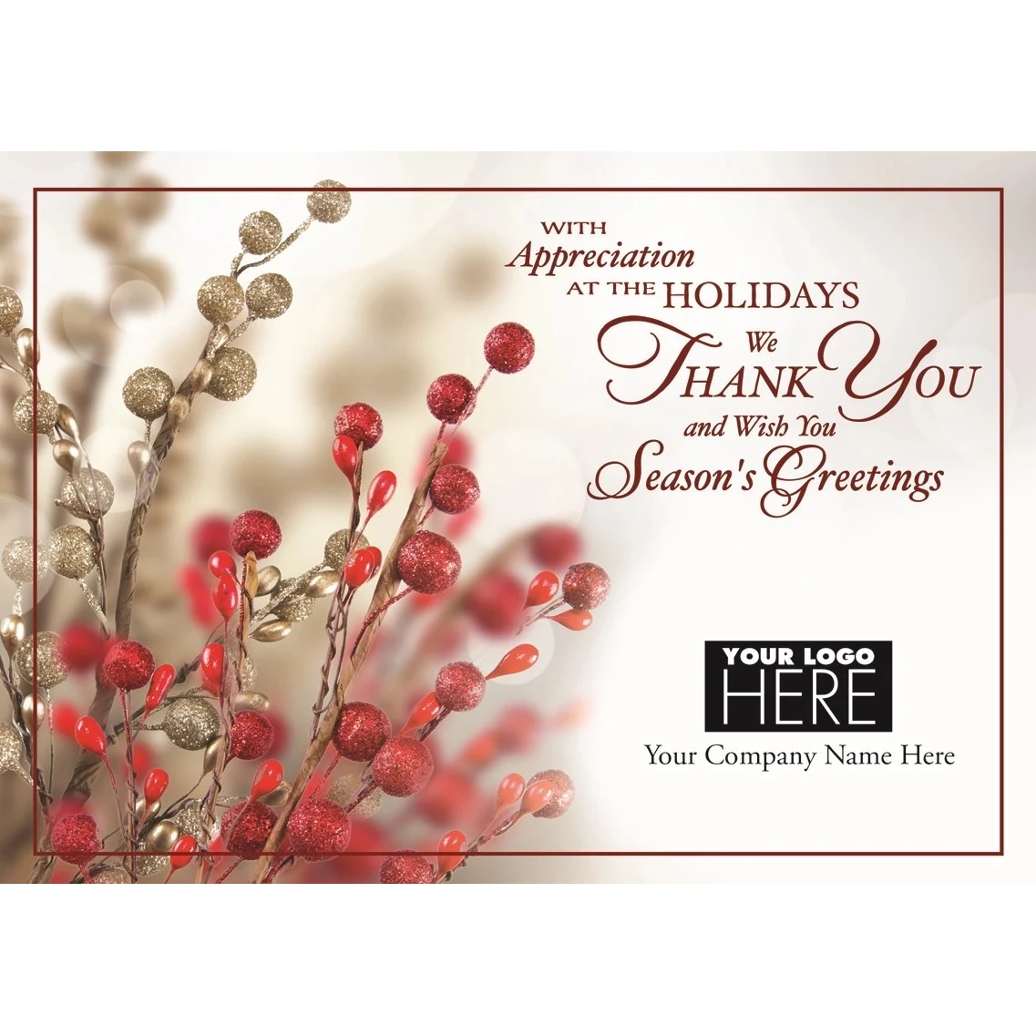 Tidings of Appreciation Holiday Logo Cards 1