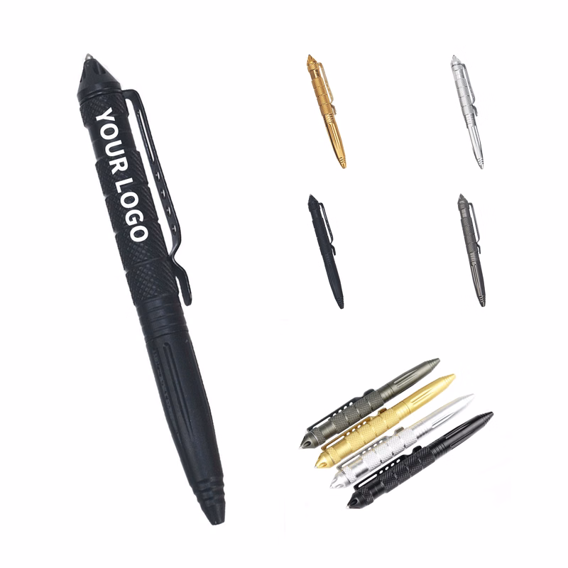 Aluminum Tactical Writing Pen With Tungsten Glass Breaker 6" Length x 0.6" Width