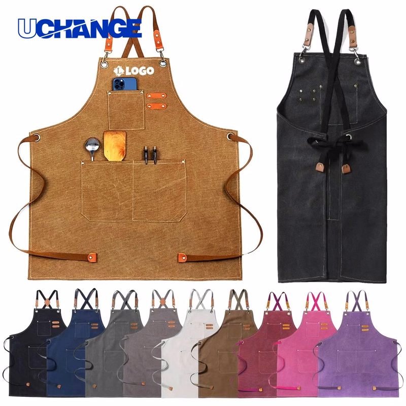 Practical Kitchen Apron with Pockets