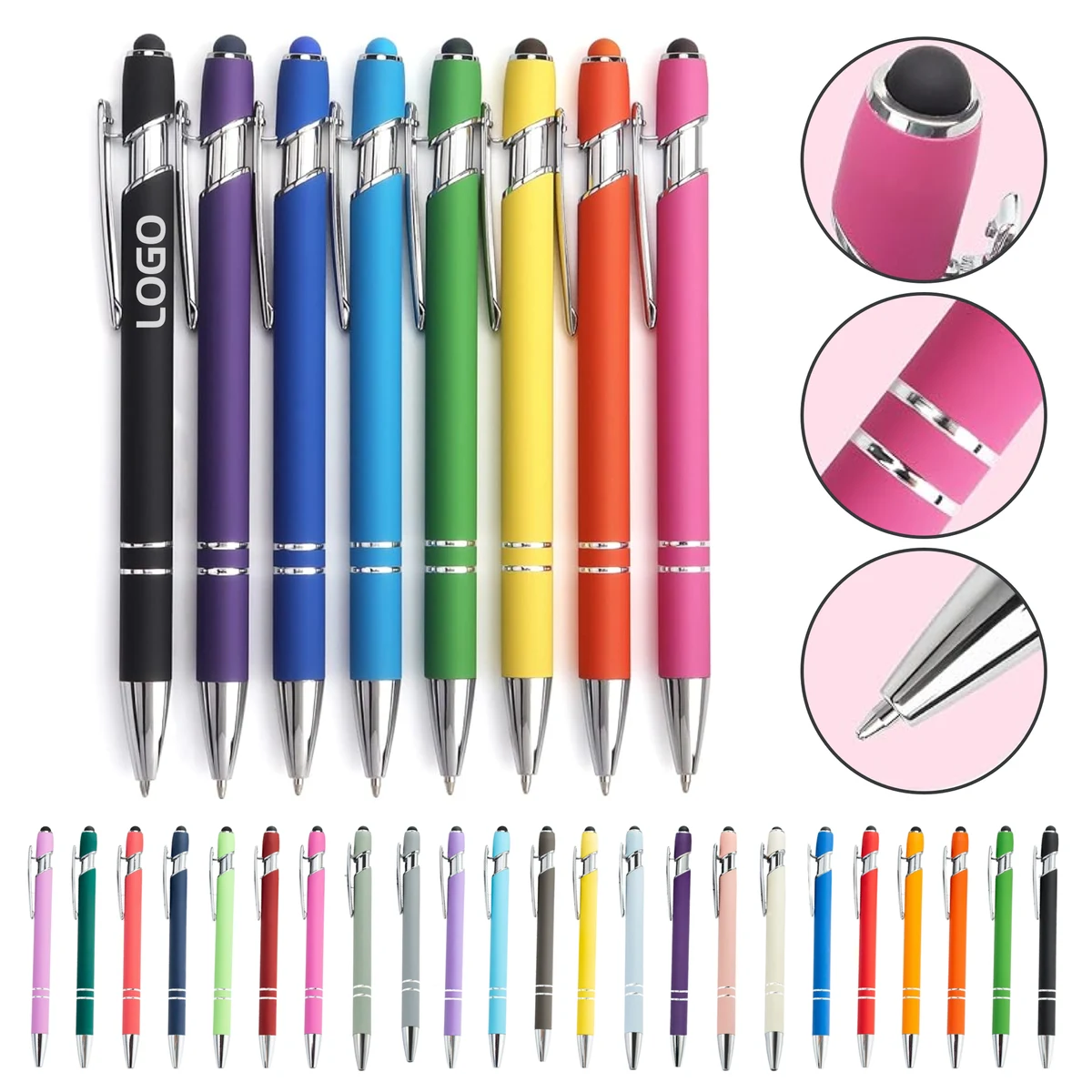 Aluminum Stylus Retractable Ballpoint Pen 1