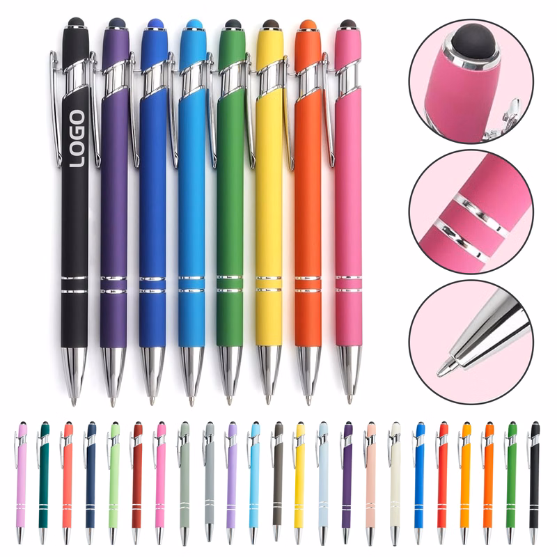 Aluminum Stylus Retractable Ballpoint Pen