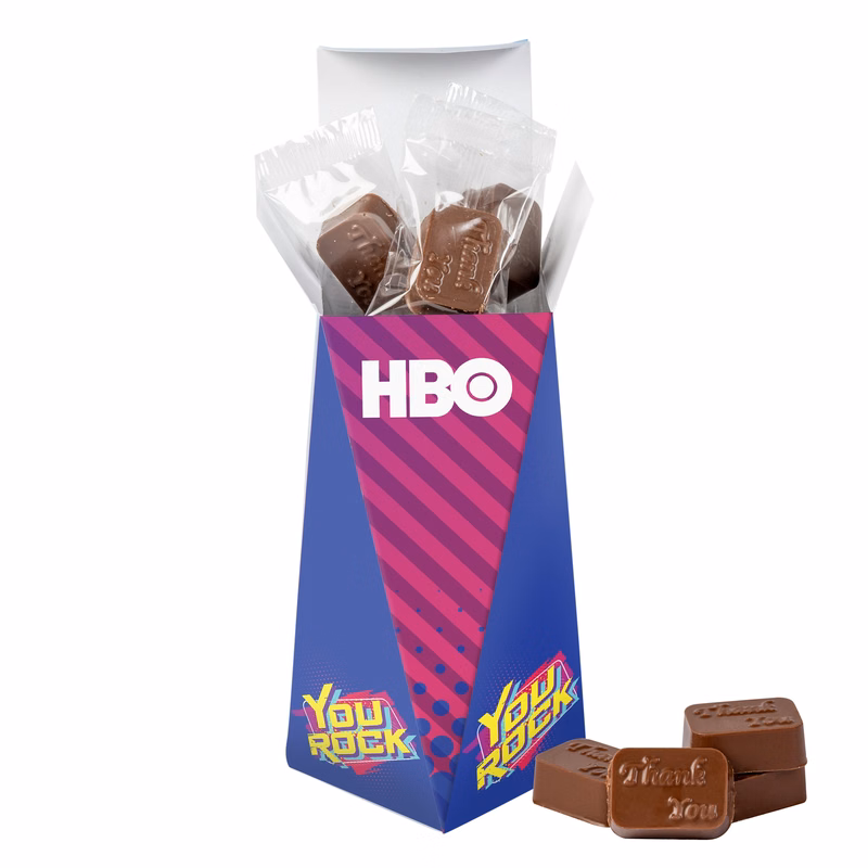 Dimensional Twist Box with Molded Chocolates