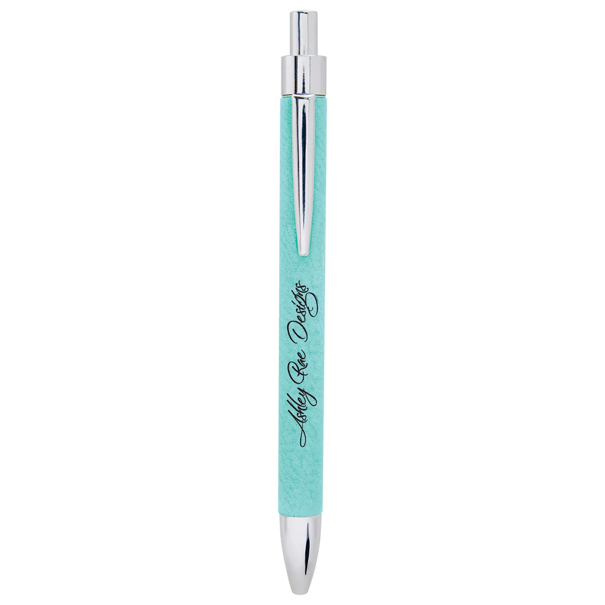Teal Leatherette Pen 1