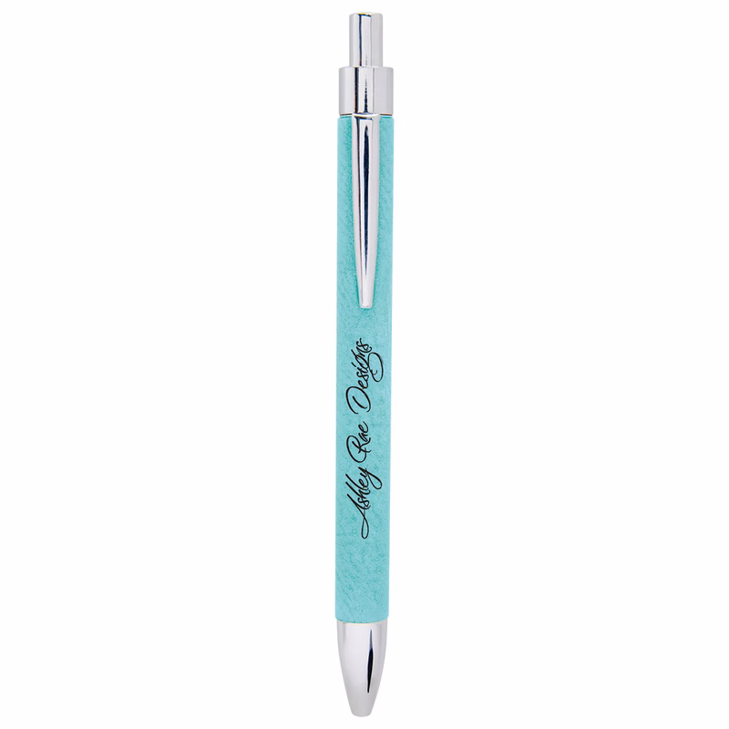 Teal Leatherette Pen