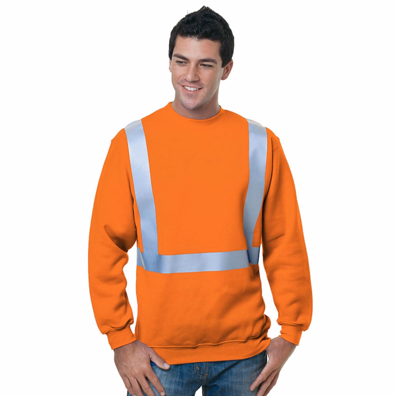 USA-Made Pre-Shrunk Class 2 Safety Sweatshirt