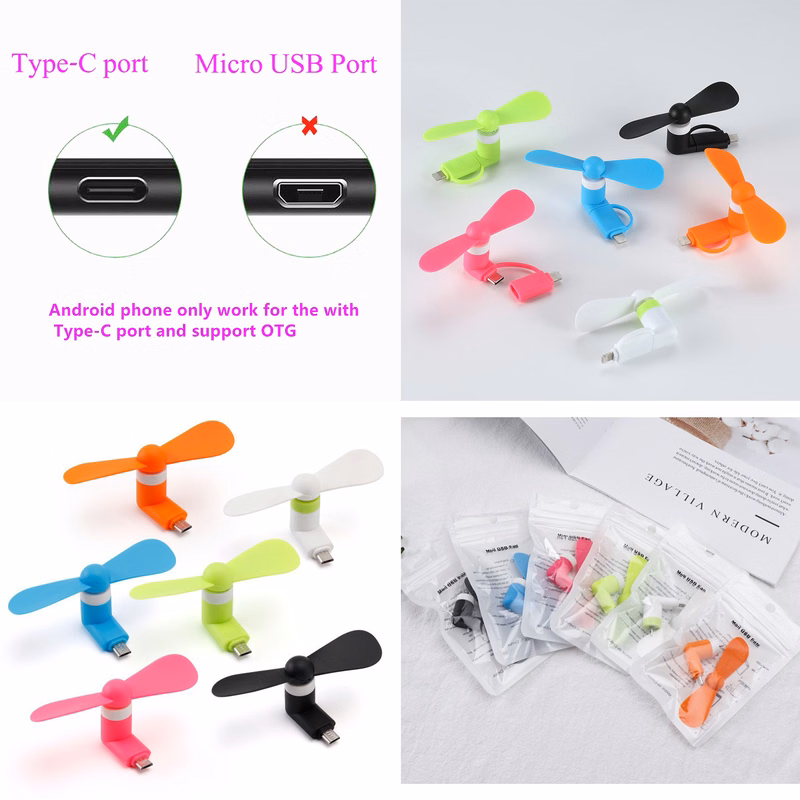 Mini Cell Phone Fan 2-in-1 Fan