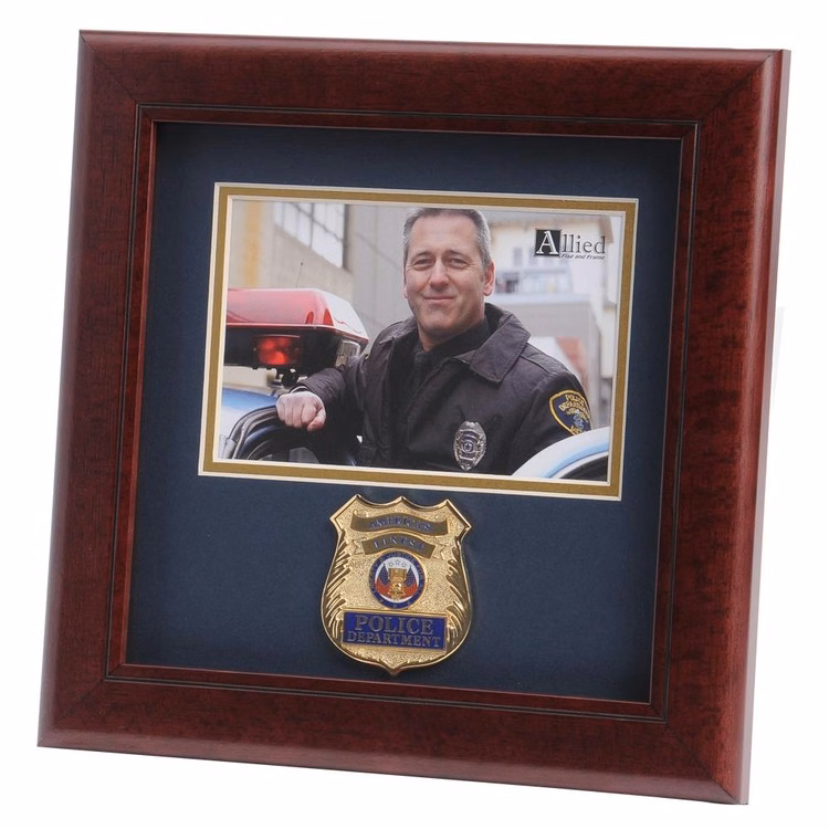 Police Department Medallion 4-Inch by 6-Inch Landscape Picture Frame