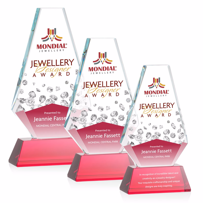 Kingsley VividPrint™ Award on Newhaven Base - Red