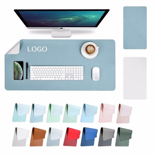 Leather Desk Blotter Pad with Waterproof Mat for Office