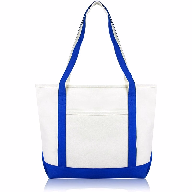Large Boat Bag w/ Front Pocket 18 oz. Canvas Tote Bags