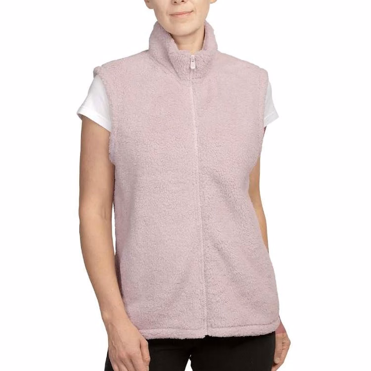 Women's Sherpa Vests Pink Large