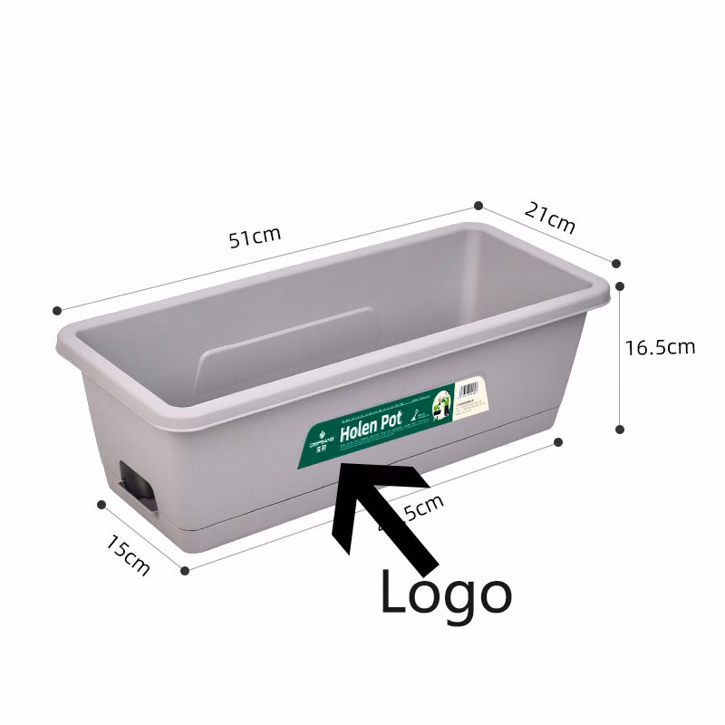Plastic Rectangular Vegetable Plant Bowl