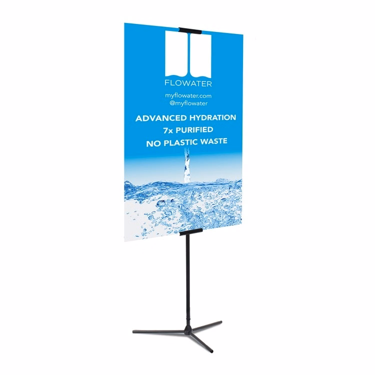 Adjustable Banner Stand, 33" x 60" Vinyl Banner, Single-Sided