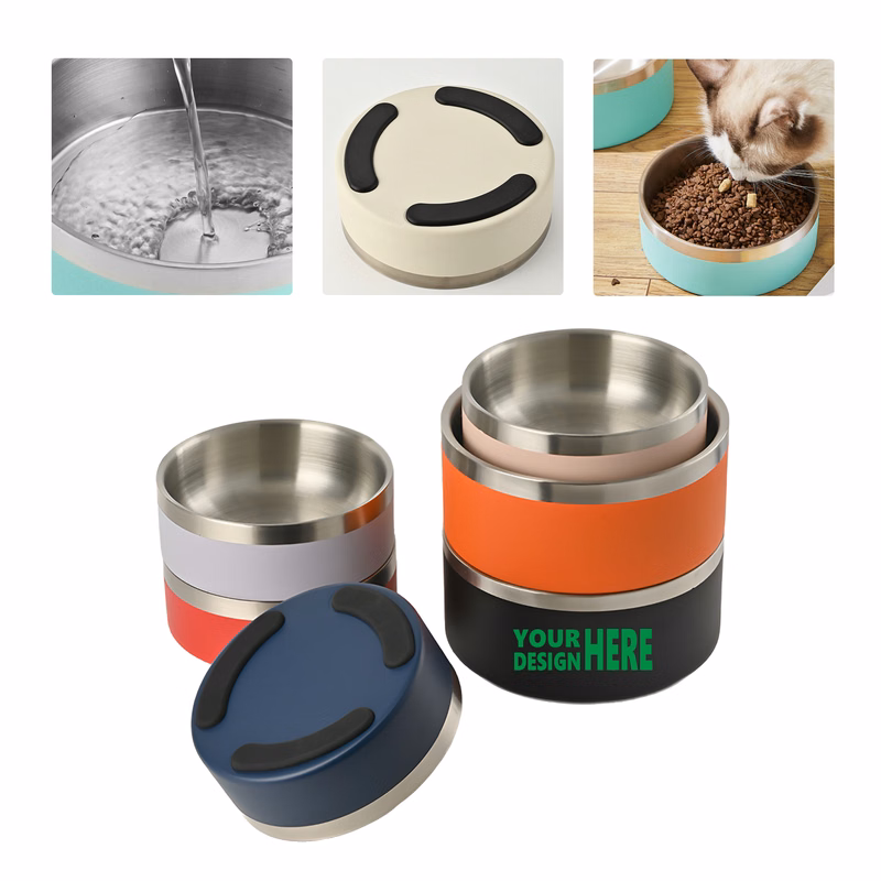 MOQ50 Anti-Slip 304 Stainless Steel Pet Bowl for Dogs