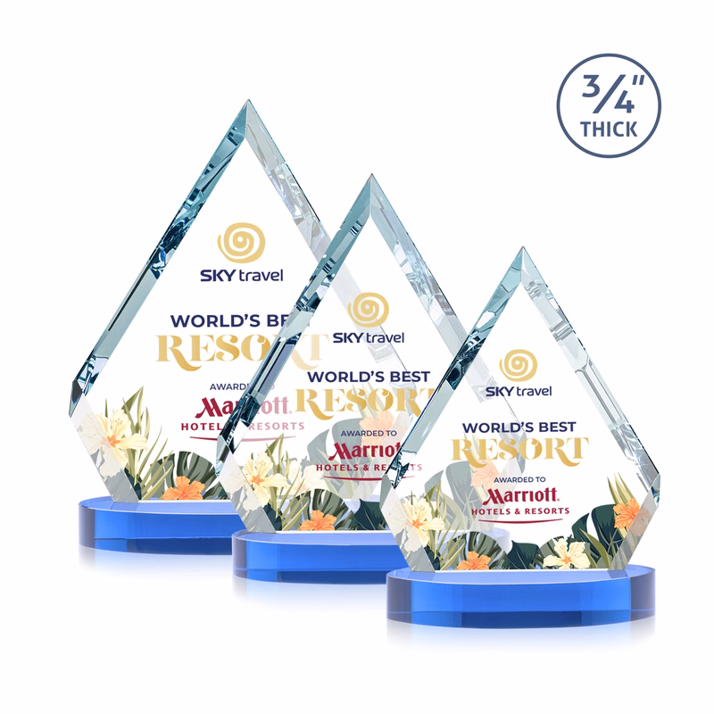 Apex VividPrint™ Award on Alberton base - Sky Blue