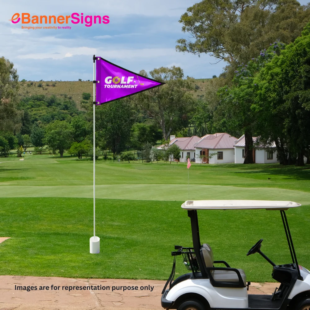 Golf Triangle Flag with Swivel 1