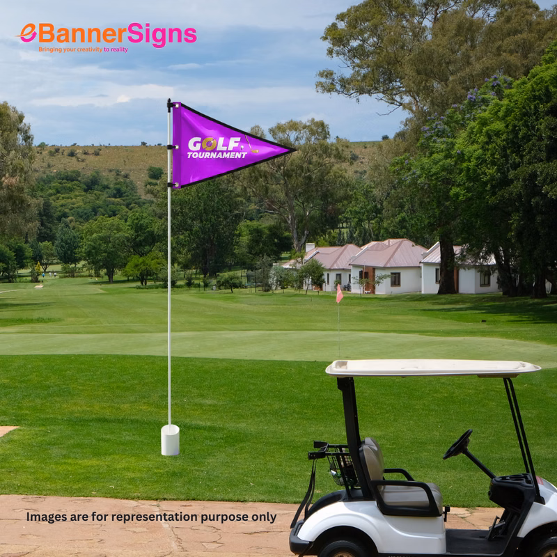 Golf Triangle Flag with Swivel
