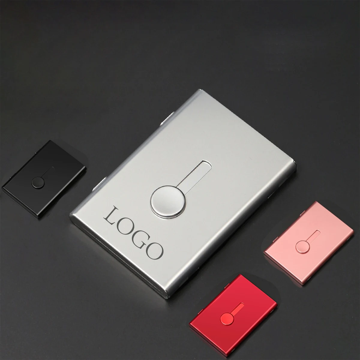 push-up Aluminum Business Card Holder 1