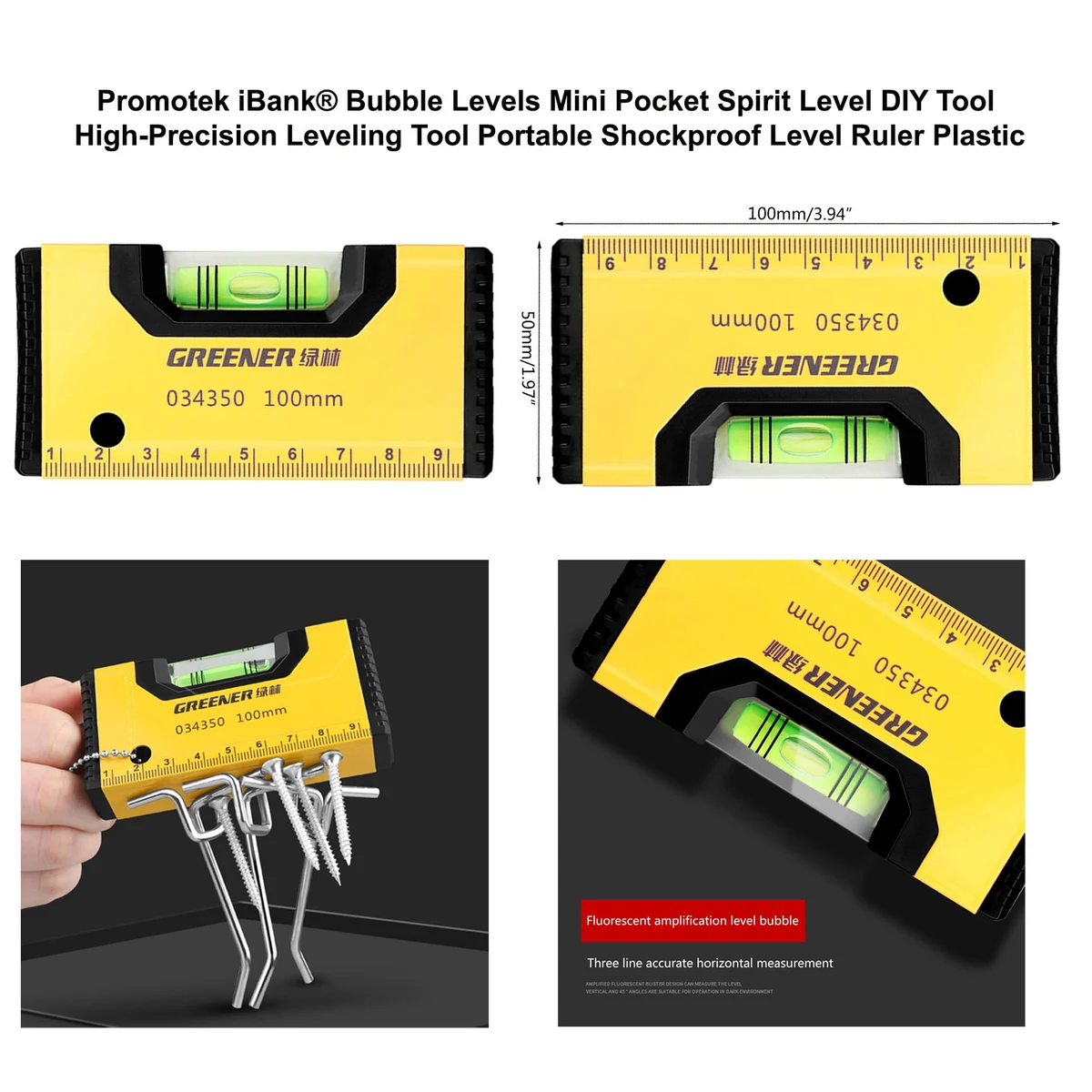 iBank ® Bubble Levels Mini Pocket Spirit Level DIY Tool 1
