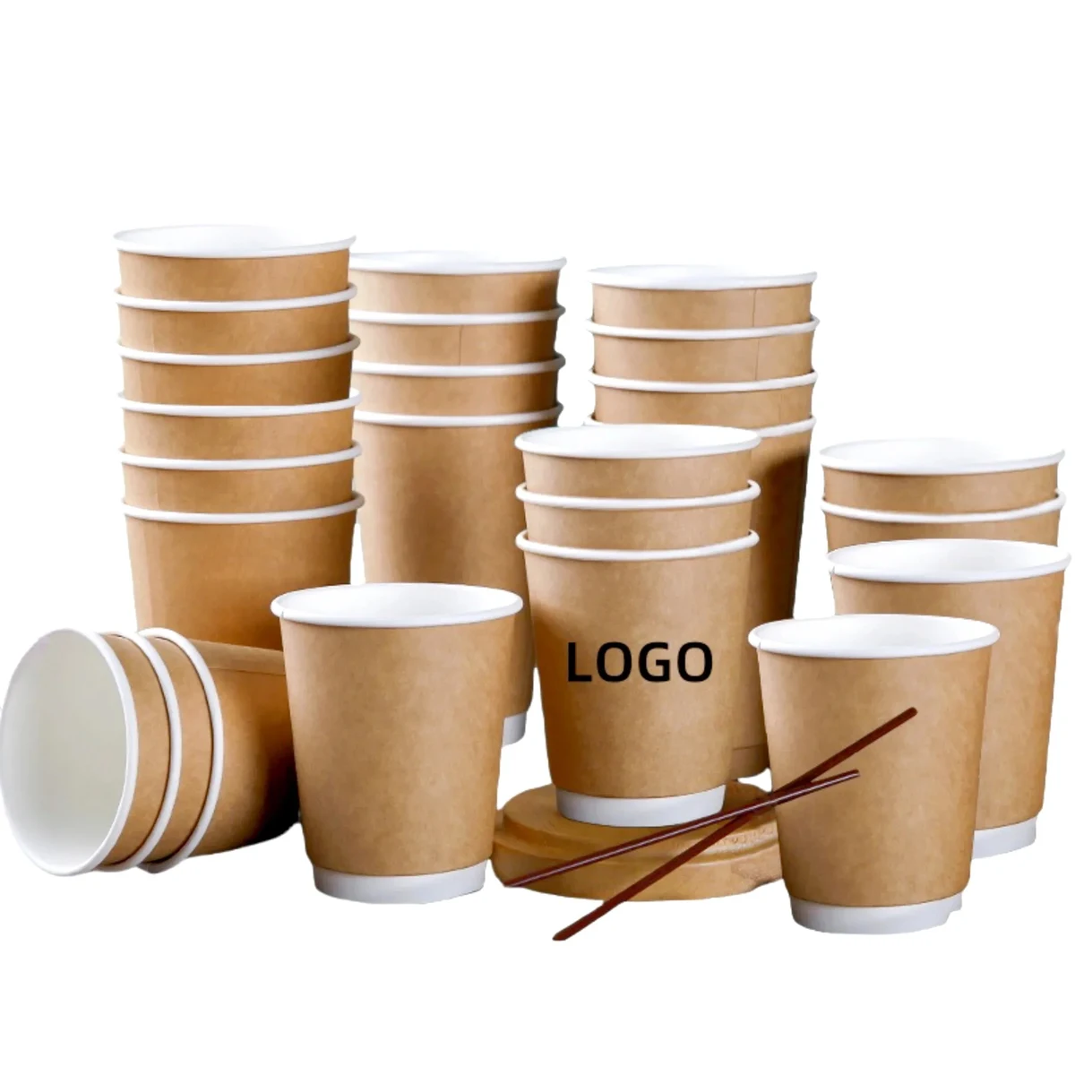 16oz Disposable Kraft Paper Cup 1
