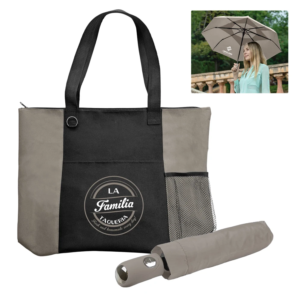 NEW - The Mariner Boat Tote Bag/Mighty Mite Umbrella Set, custom tote bag with logo imprint 1