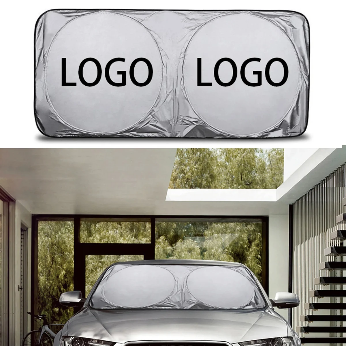 Fold Double Car Sunshade MOQ50 1