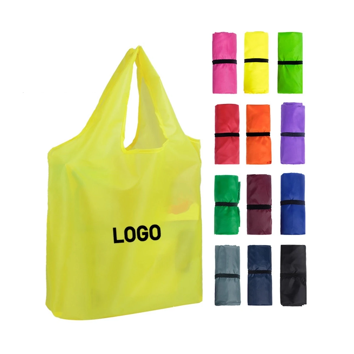 Polyester Shopping Tote Bag, custom tote bag with logo imprint 1
