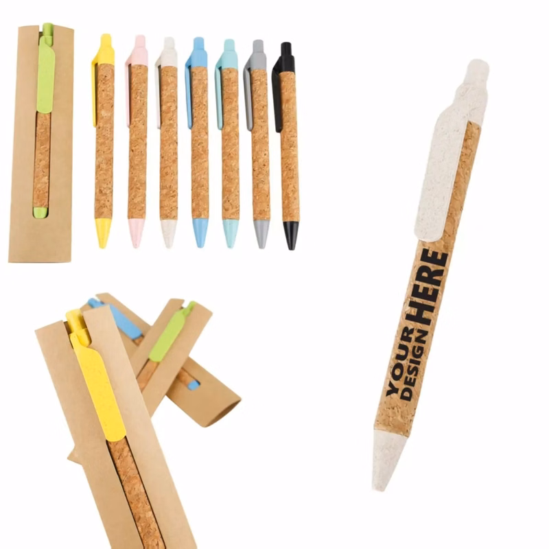 Wheat Straw Pen - Eco, Kraft, Logo, Office Gift