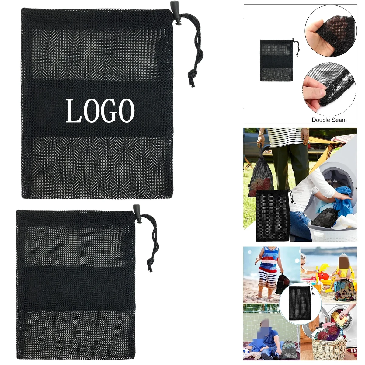Lightweight Mesh Drawstring Bag 1