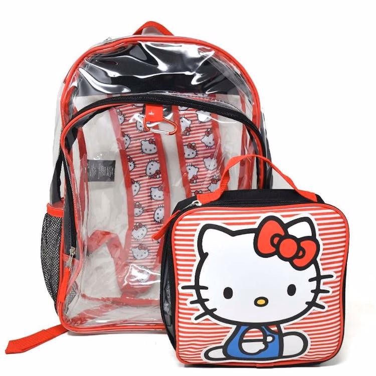 Hello Kitty Clear 16" Backpack Set