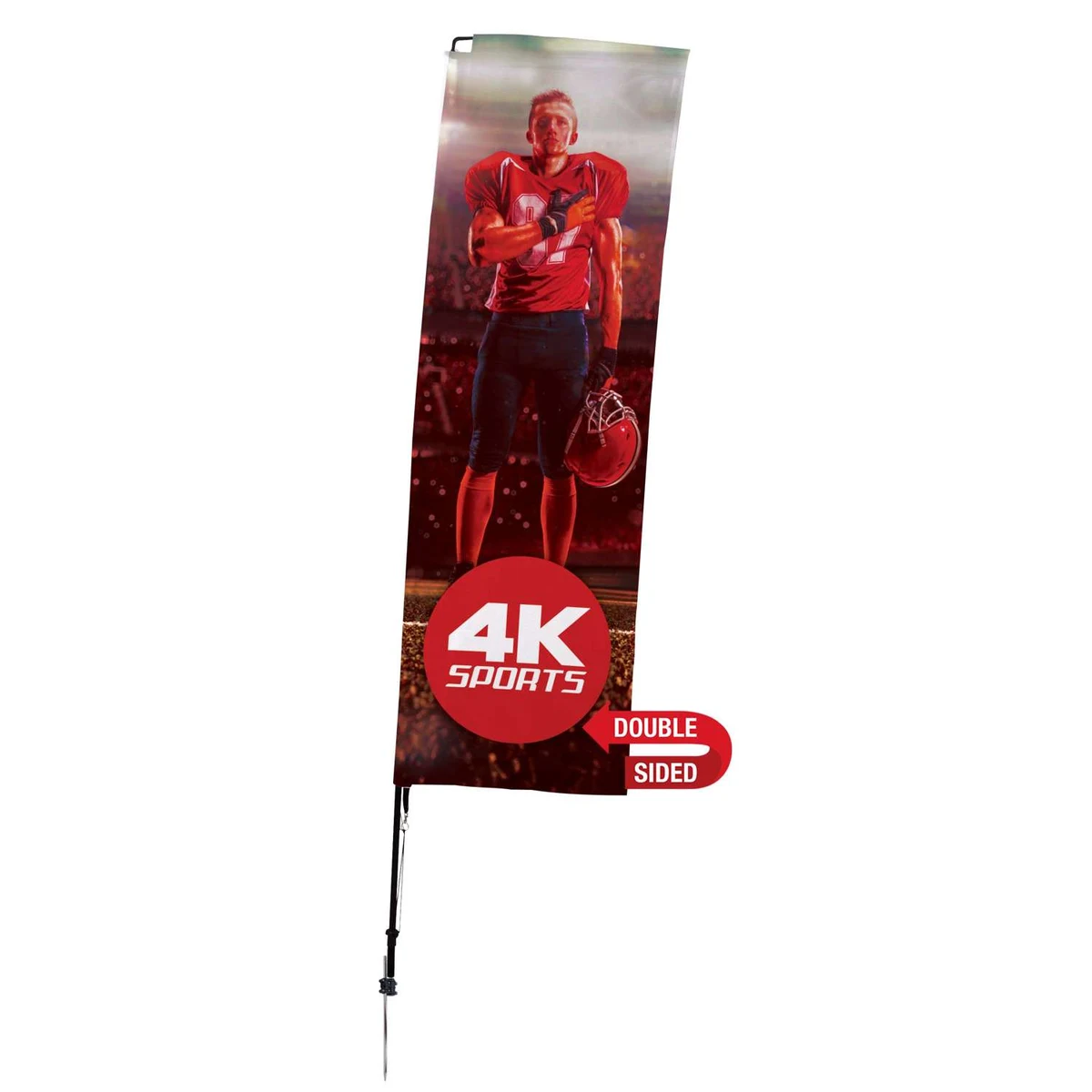10' Streamline Rectangle Sail Sign Kit (Double-Sided with Ground Spike) 1