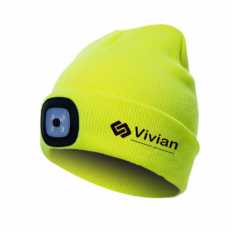 USB Rechargeable LED Acrylic Beanie Hat