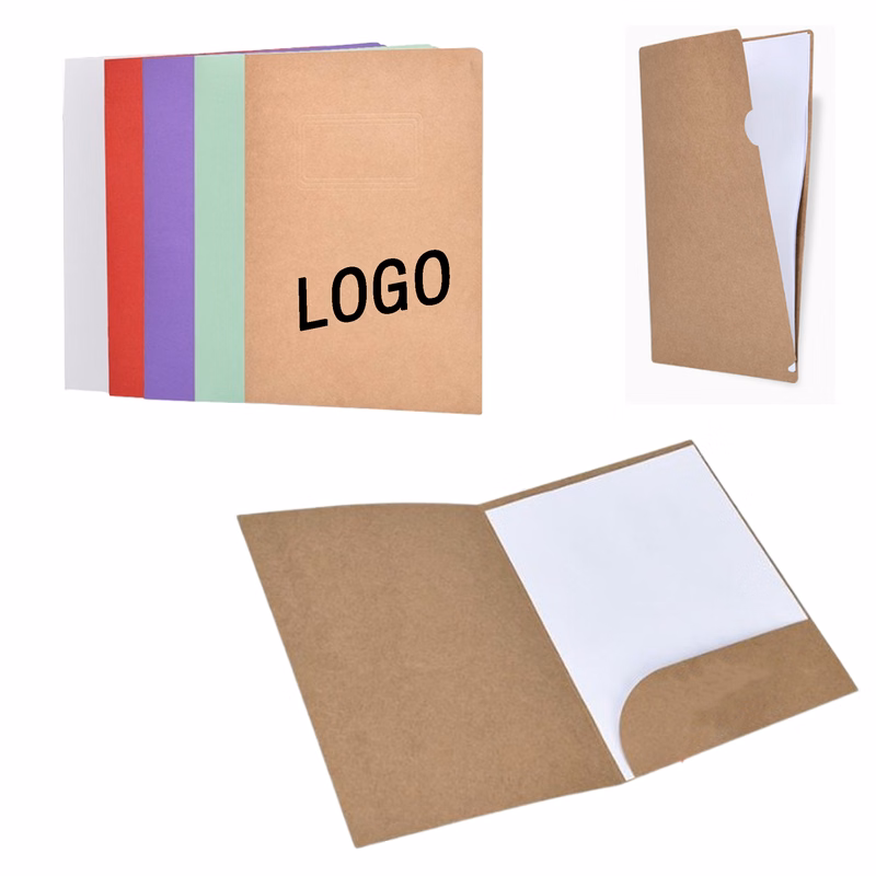 MOQ 100pcs A4 Duty Paper Pockets File Folder