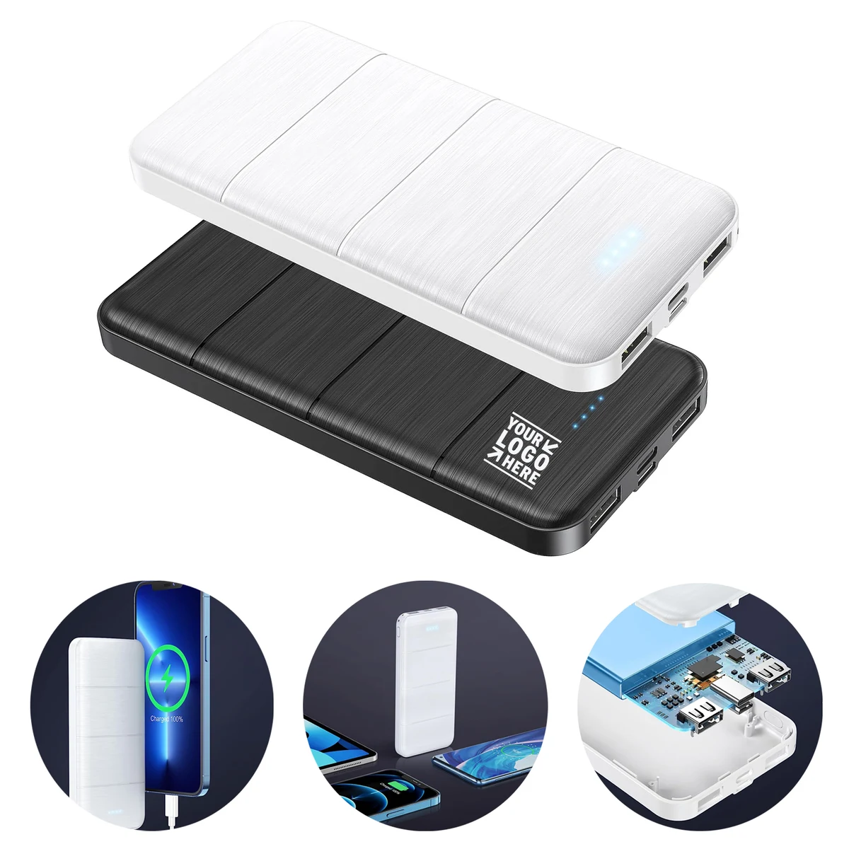 15000mAh 2 USB Fast Charging Output 5V3.1A Portable Charger Power Bank 1