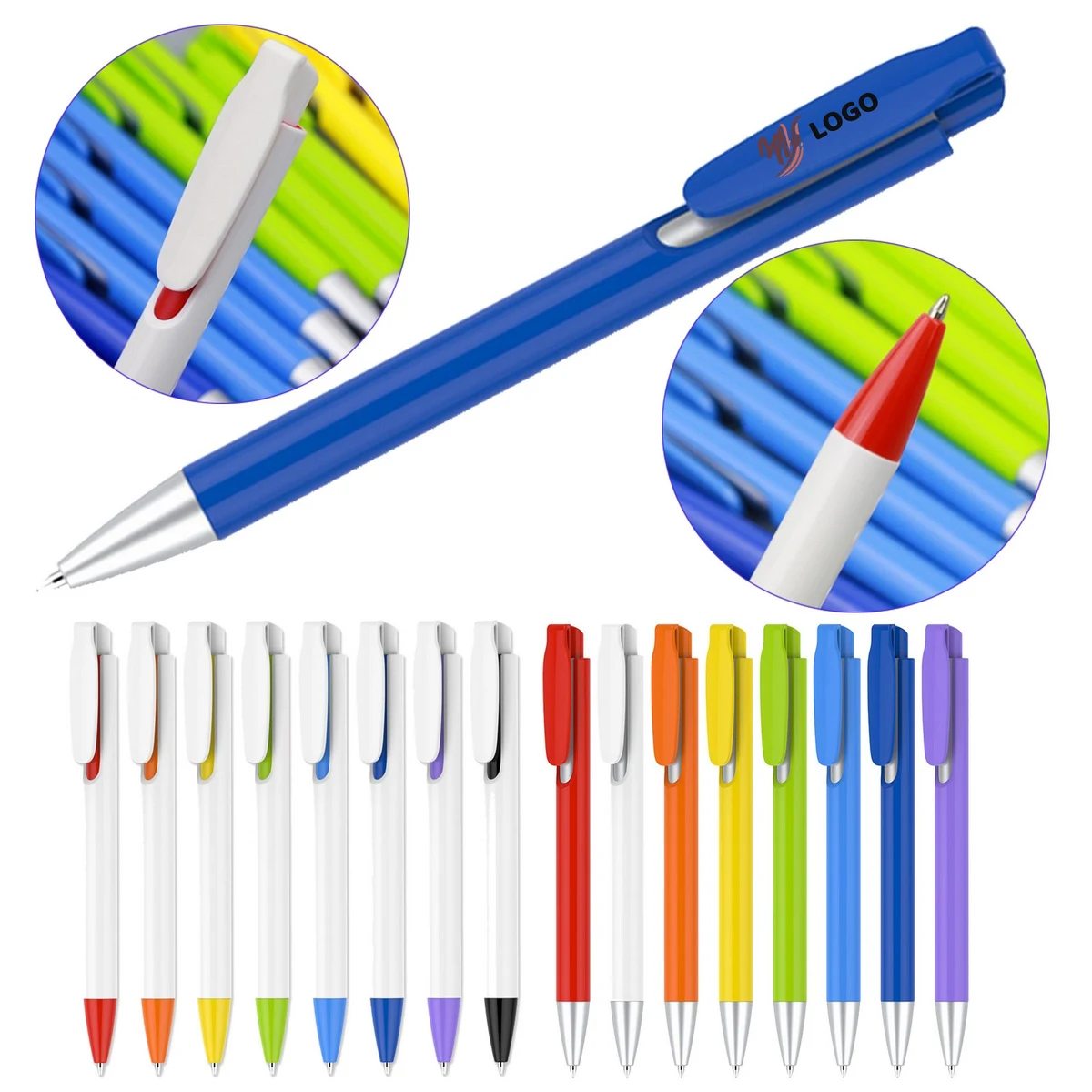 Colorful Retractable Click Ballpen 1